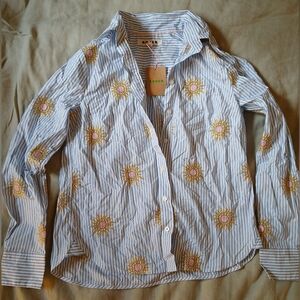 Boden Women's Button Down with Sun Embroidery